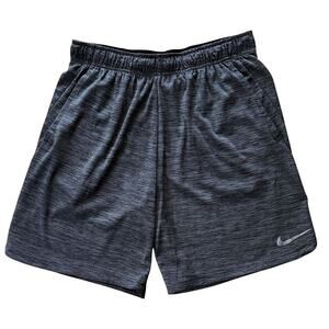 Nike Dri-FIT Gray & Black Athletic Training Shorts Men's Large
